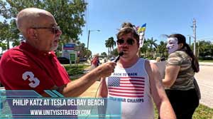 Tesla Protest Delray Beach Proud Boys Shut Down